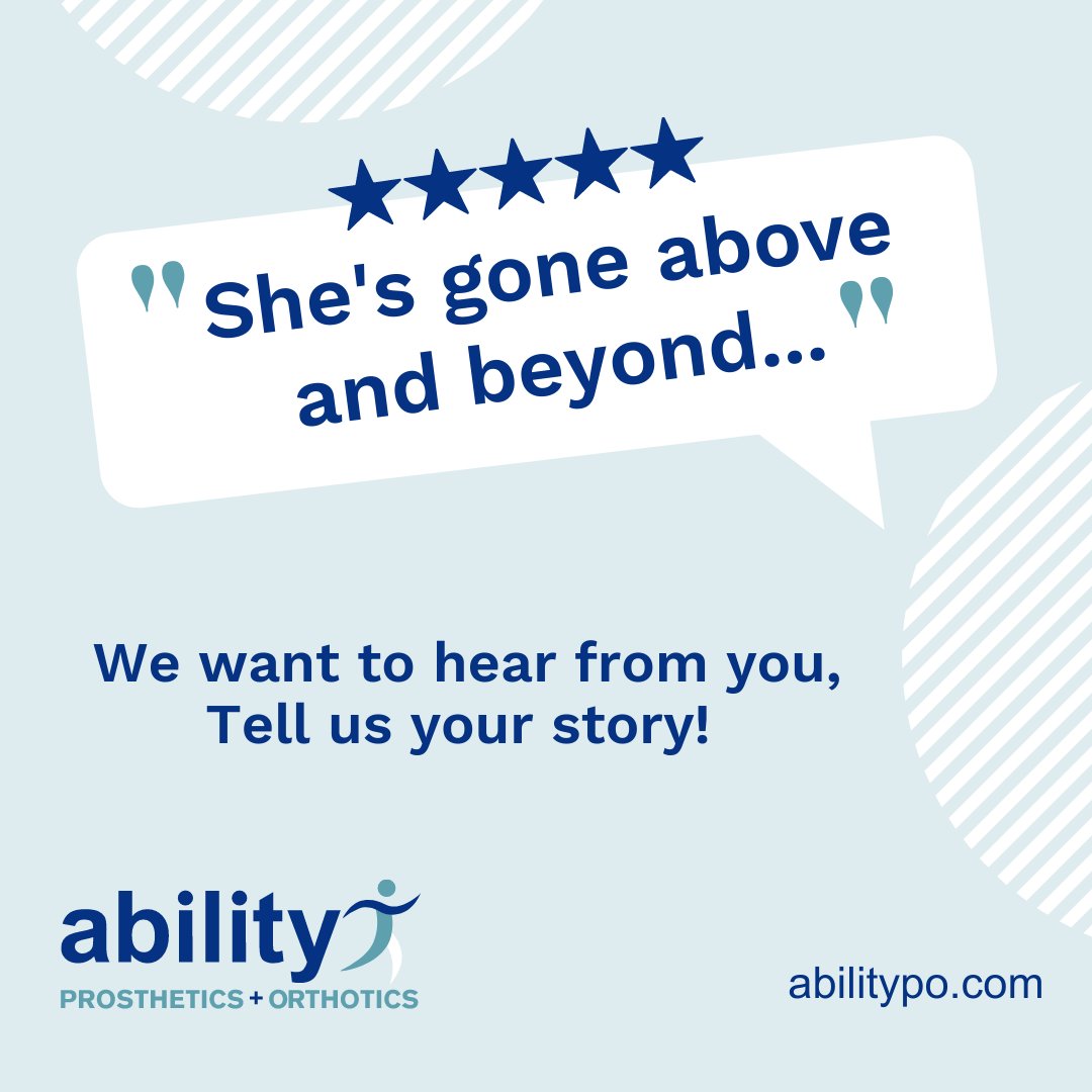 AbilityPO's tweet photo. Shout to Amira Mouad, CPO and managing clinician at our Asheville, NC office! We have the best team, and reviews like this make our day. Tell us which practitioner has gone above and beyond for you! https://t.co/jZaxBT0Ig2