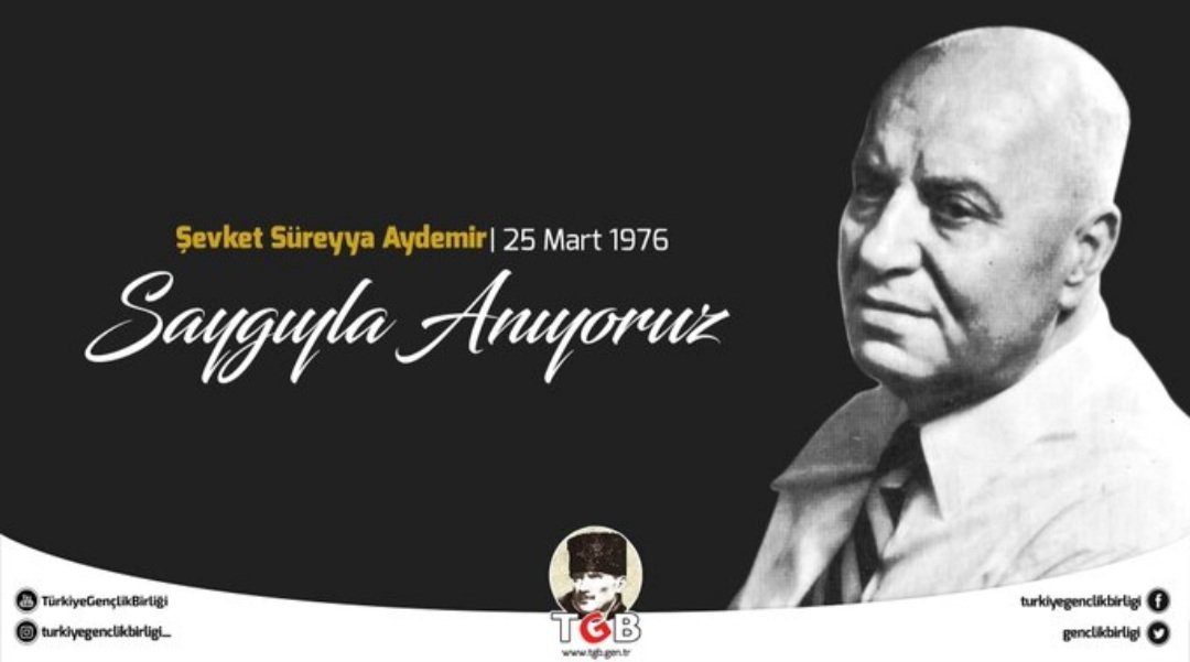 Kadro dergisi kurucusu, iktisatçı, yazar Şevket Süreyya Aydemir'i ölüm yıldönümünde saygı ve minnetle anıyoruz.

#ŞevketSüreyyaAydemir