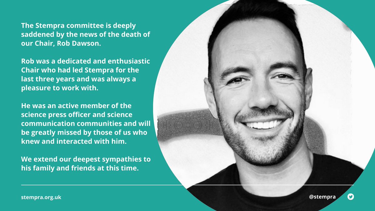 The Stempra committee is deeply saddened by the news of the death of our Chair, Rob Dawson. 
We extend our deepest sympathies to his family and friends at this time. 
We'll be collecting condolence messages and memories to share with Rob’s family so please do share these with us.