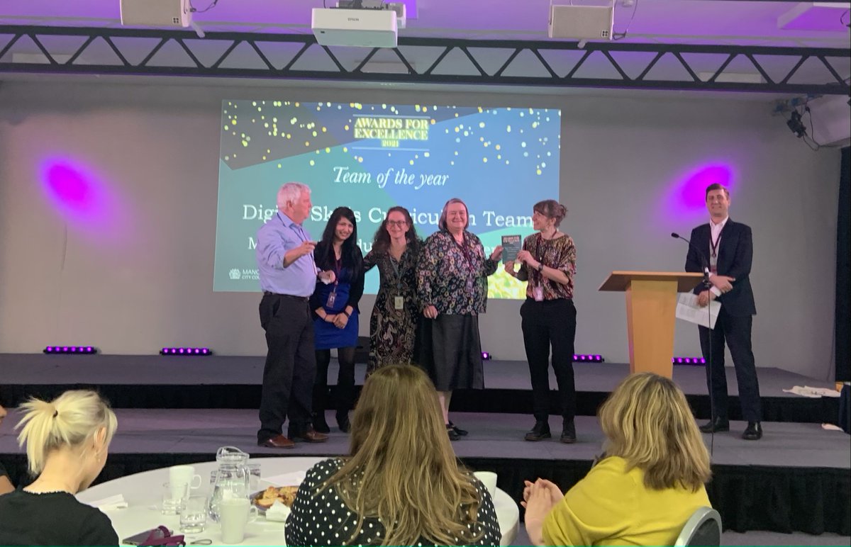 Big up to the Digital Skills team for being finalists in the Growth &amp; Development Excellence Awards yesterday! 

"The Digital Skills team have worked tirelessly to deliver a new programme of digital skills courses and activities to meet the needs of Manchester residents"
👏👏👏