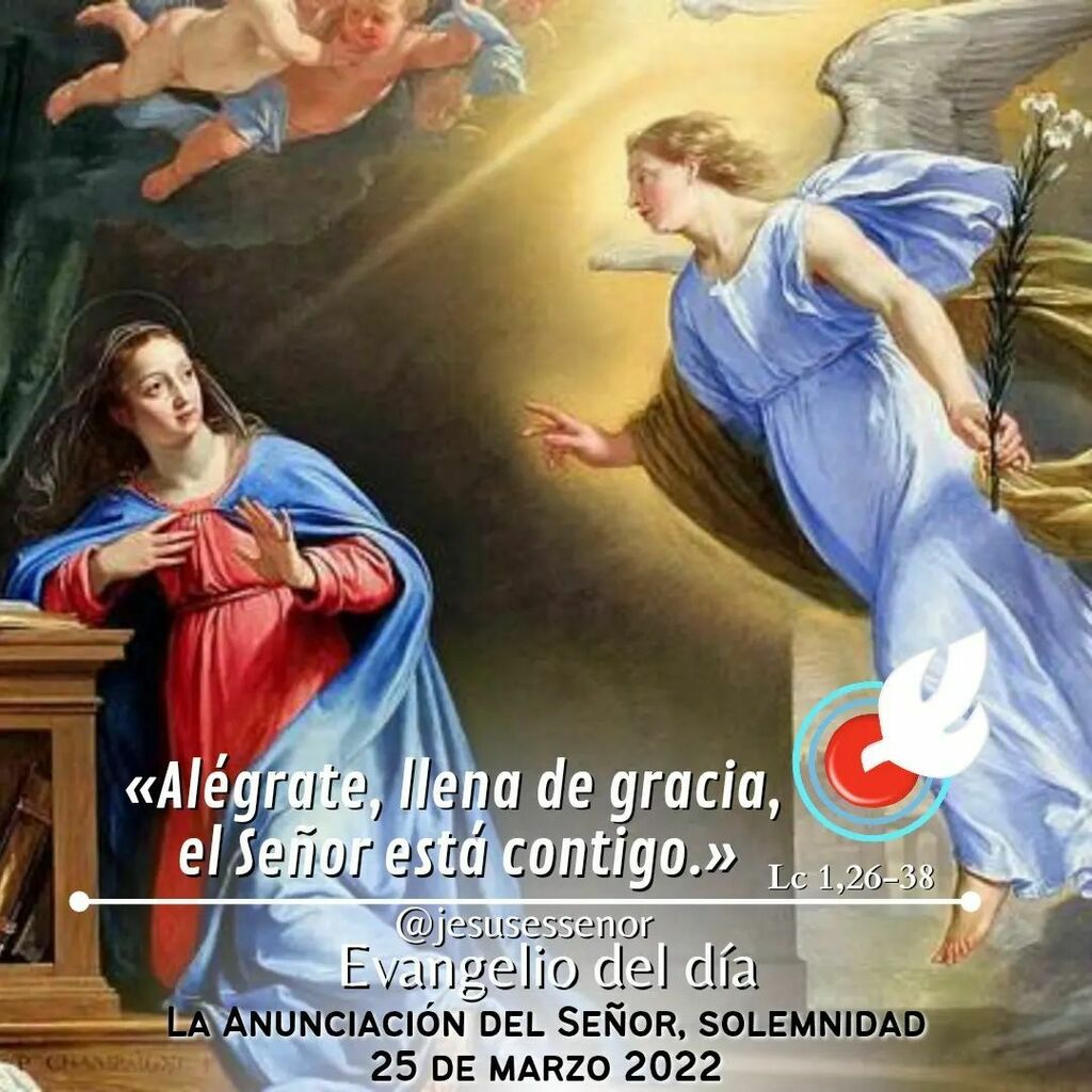 ccjesusessenor's tweet photo. Lectura del Santo Evangelio según San Lucas 1,26-38 

En aquel tiempo, el ángel Gabriel fue enviado por Dios a una ciudad de Galilea llamada Nazaret, a una virgen desposada con un hombre llamado José, de la estirpe de David; la virgen se llamaba María. E… https://t.co/3XvGv30Y6N https://t.co/IAUFpxWl51