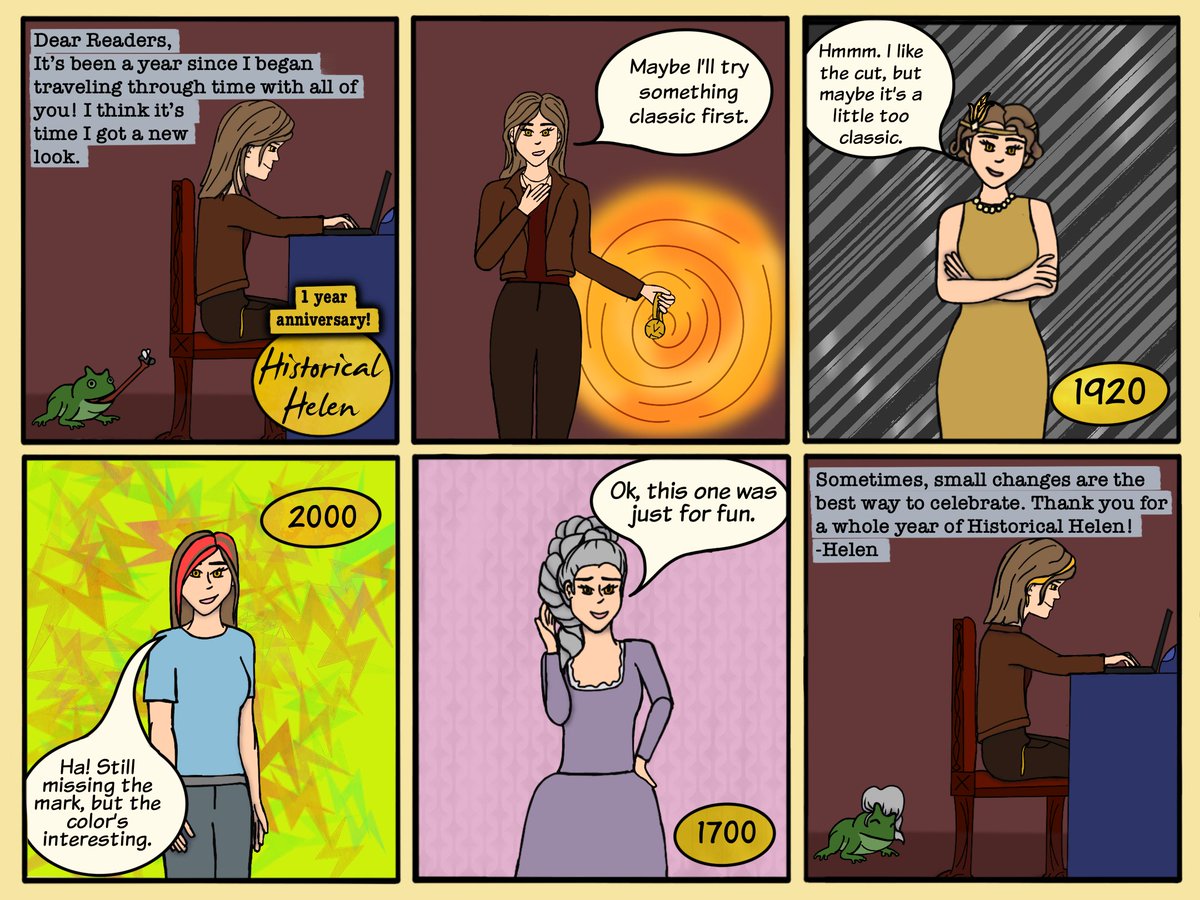 ComicsEcho's tweet photo. Check out the newest issue of "Historical Helen" (by Brie Beasley)!

Make sure to check out our other comics at https://t.co/WMGxjOtB1y! And stay tuned here for more of our comics posted weekly!

#comics #easternecho #EMU #echocomics #ypsilanti https://t.co/JoBD2OsE6P