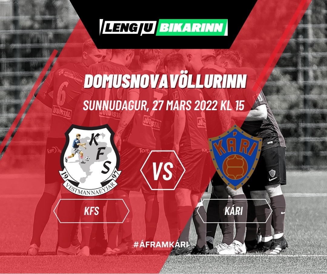 KFS - Kári á Domusnova-vellinum, sunnudag klukkan 15:00
Káramenn mæta KFS á Domusnova vellinum á sunnudaginn.