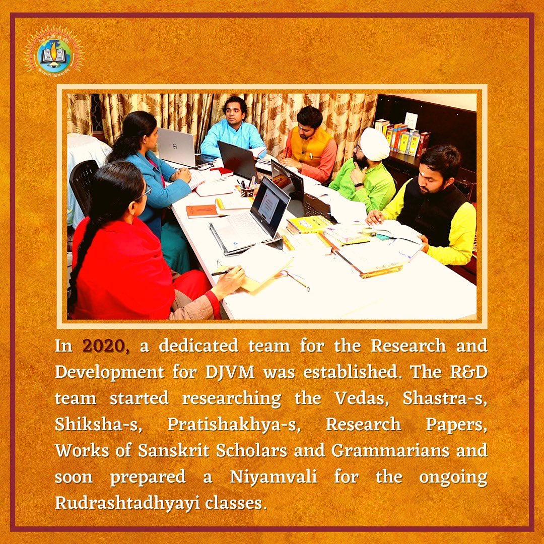 djvmvedmandir's tweet photo. From the formation of a dedicated R&amp;D Team to the opening of an in-house Library to meeting the dignitaries, #DJVM is encoding the #Vedicscriptures and teaching them in the simplest way possible to its students through its varied programs. https://t.co/sA6pAyzfV4