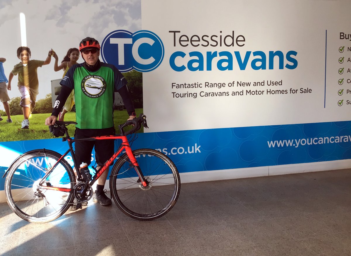 TeessideCaravan's tweet photo. Teesside Caravans own Chris Kirby is raising funds for the @GNairambulance by completing the #RaceToBase challenge.  Read More - https://t.co/ILIjiC3wtw @caravanguard @swiftgroup @BaileyofBristol @cassoa https://t.co/cSJzheB5xZ