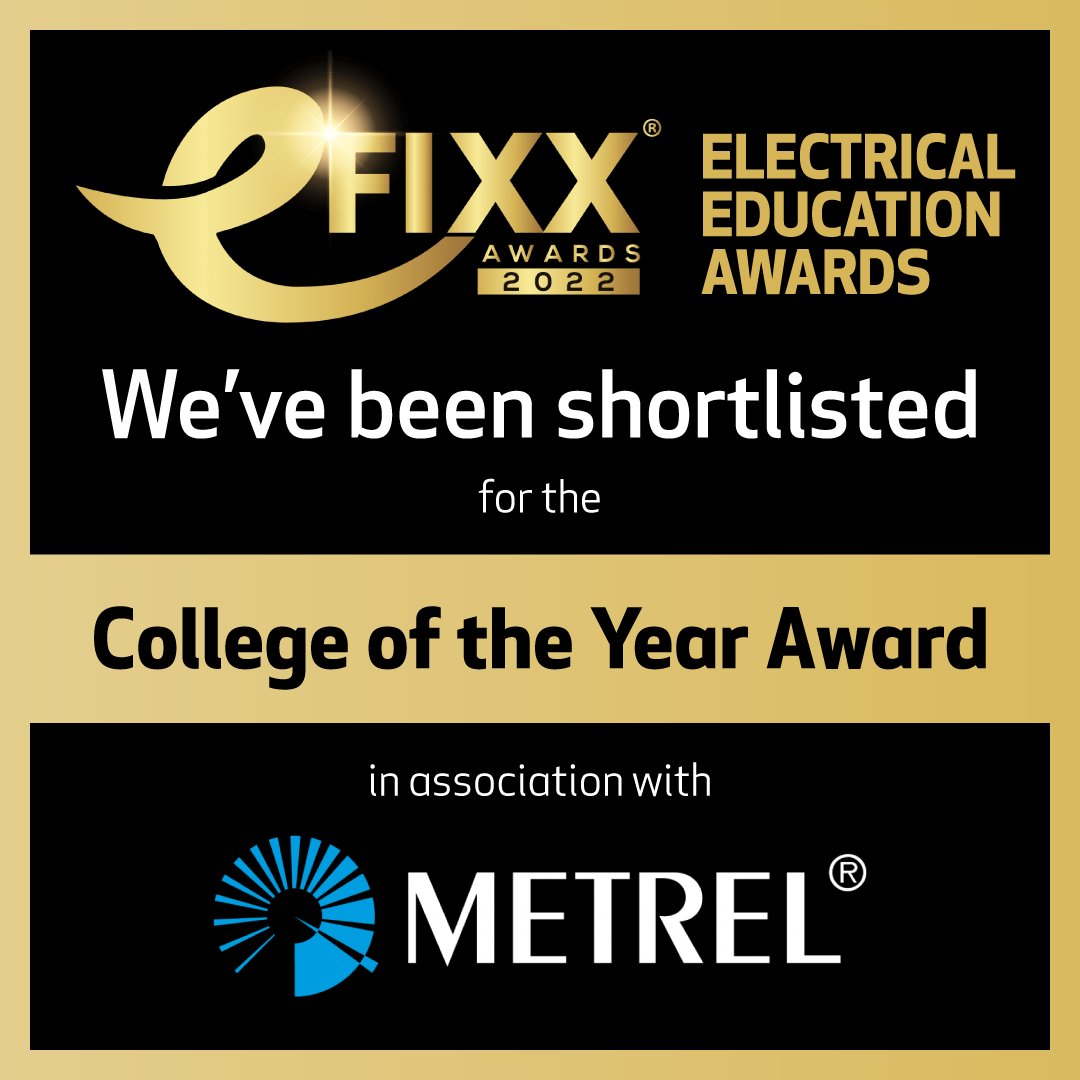 WFCTweets's tweet photo. We are proud to be shortlisted for the @efixx247  'College of the Year Award' in association with @LtdMetrel  as part of the Electrical Education Awards 2022 🏆!

Apply for an #electrical ⚡️ course and #CreateYourFuture by visiting our website: https://t.co/OuaorMfCvN https://t.co/uyndVci0SB