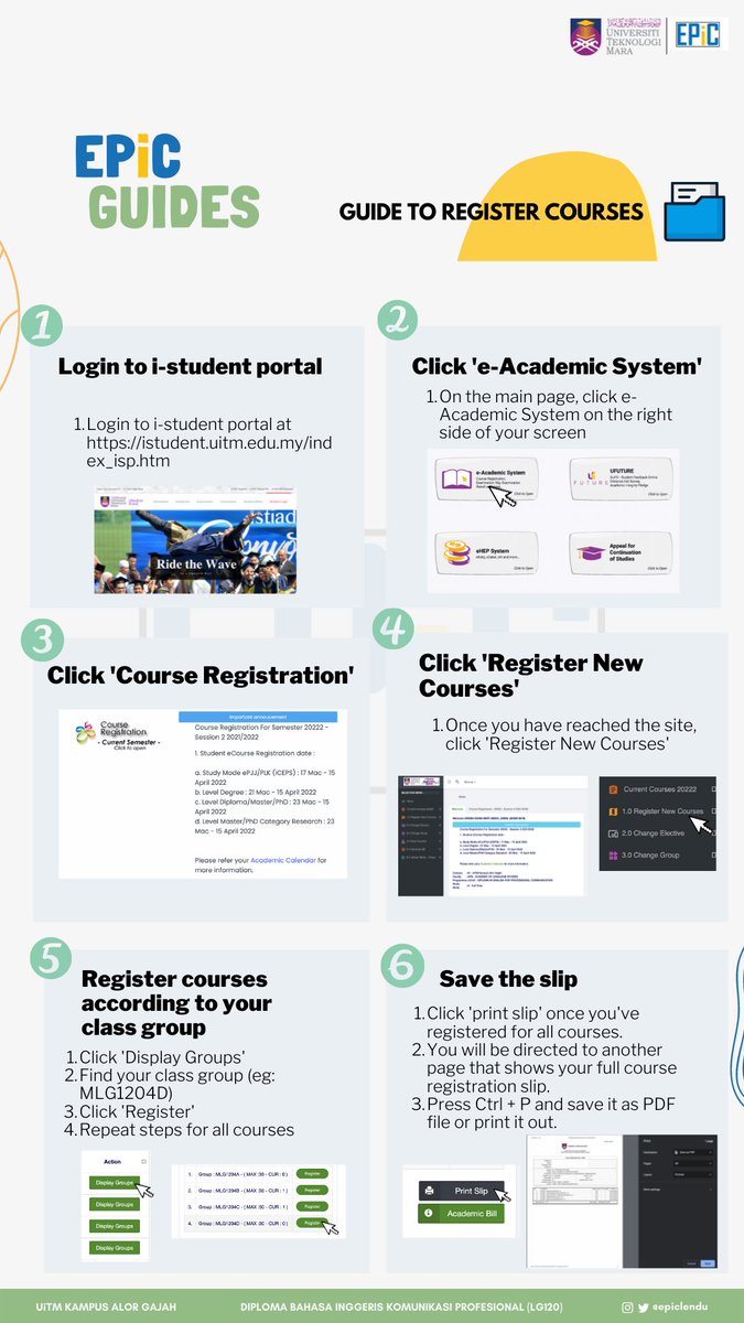 Uitm course registration