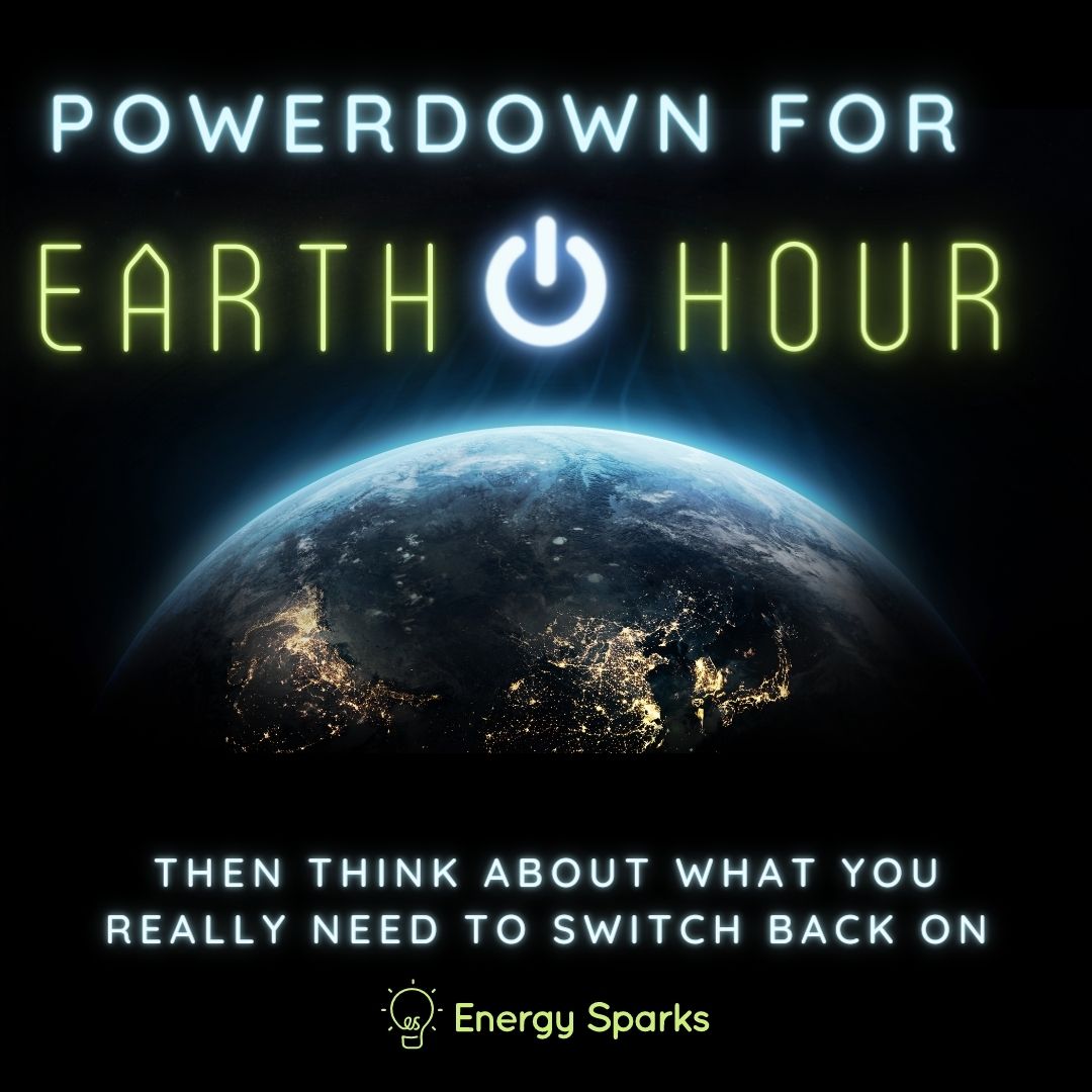 #EarthHour2022 #earthhourUK #powerdown #switchoff #energysparks 26/3/22 8:30pm