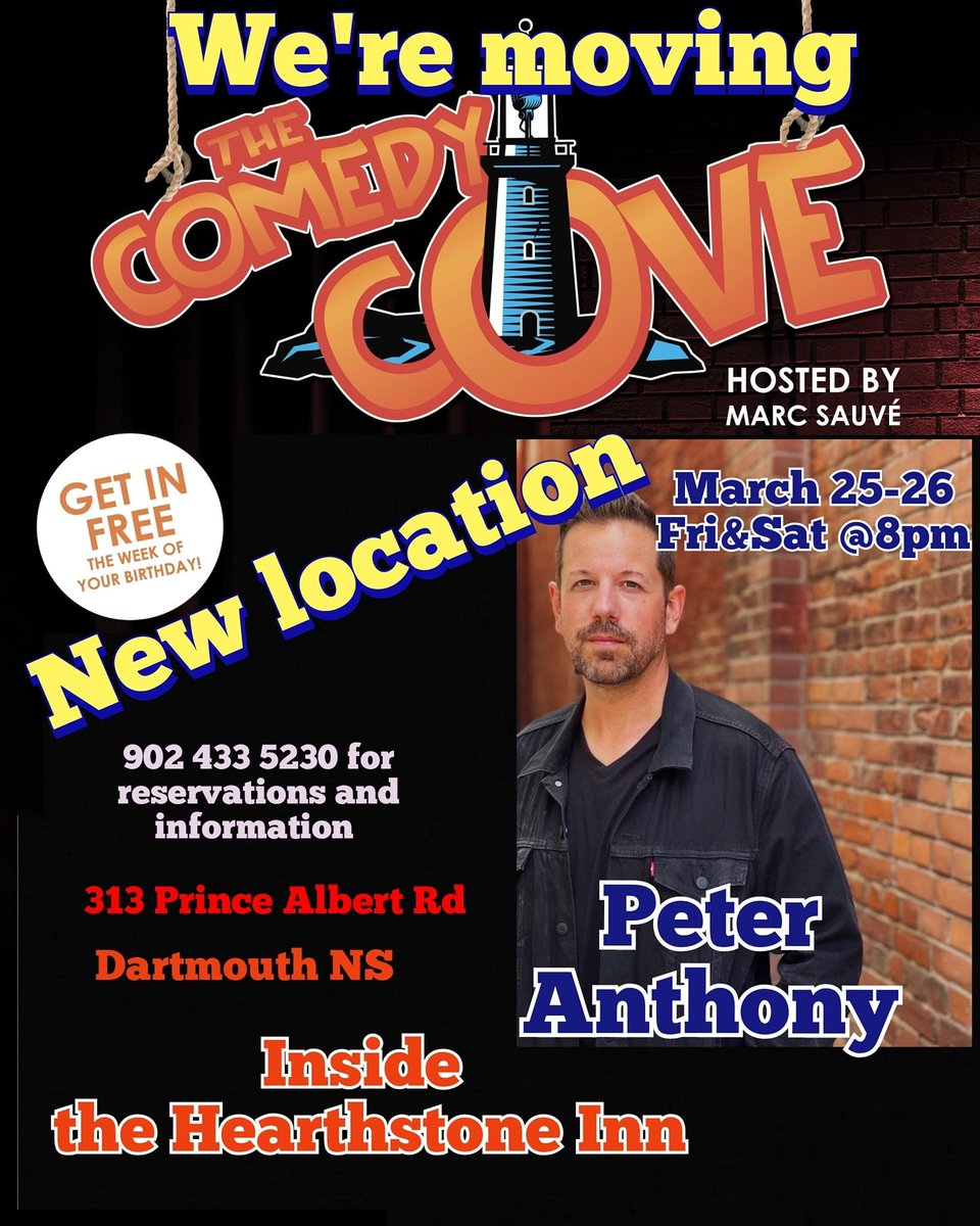 #standupcomedy #dartmouthnovascotia #canada #trending #datenight #drinks #greatfood #youtube #ticktok #instagram #hilarious #thingstodoindartmouthns
#thingstodoinnovascotia
#dartmouthcomedyclub #thecomedycove #getyourtickets #saturday #amazing #maritimers