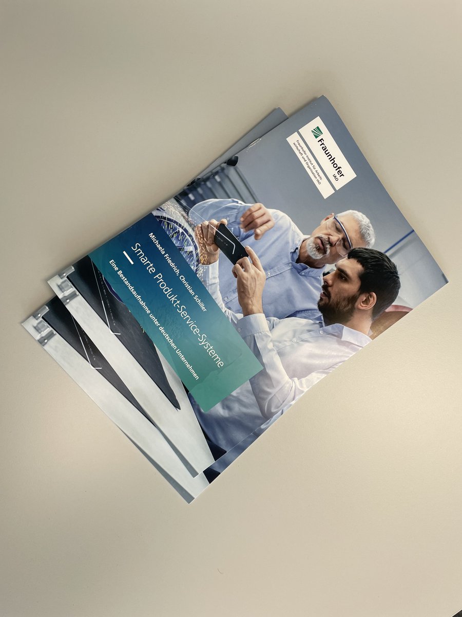 Aktuelle Studie zu smarten #ProduktServiceSystemen erschienen 📢. Wissenswertes zu Verbreitung in Unternehmen, Herausforderungen und Erfolgen. Kostenfreier Download unter publica.fraunhofer.de/dokumente/N-64…