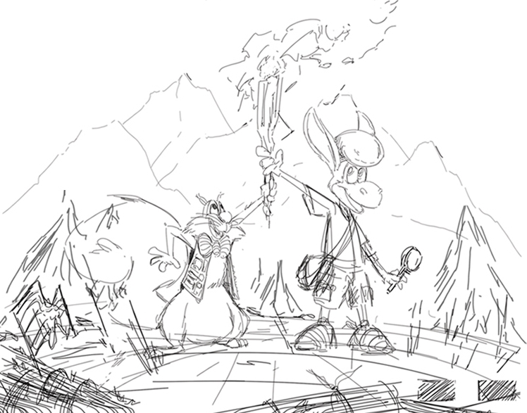 Petit croquis sur notre futur nouveau conte. 
#art #Perpignan #dessindujour #canigou