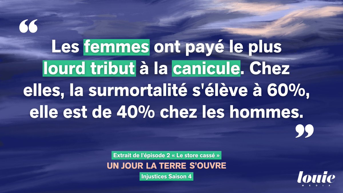 🌍 #Podcast - Quelles conséquences du dérèglement climatique sur le corps des femmes ?Le deuxième épisode d’Un jour la Terre s’ouvre est en ligne!
Un podcast @louiemedia, soutenu par la #FondationLOreal @LOrealCommitted 
✏️Lucile Torregrossa 
🎧 linktr.ee/injustices_pod…