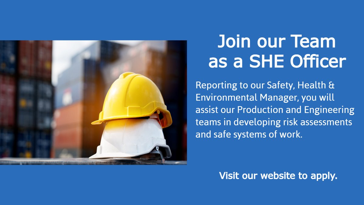 Join our #Safety, Health &amp; Environment team as a SHE Officer - visit our website for the full job description robinsonbrothers.uk/about-us/caree…

<a href="/careersbham/">UoB Careers Network</a> #healthsafetyjobs #UKJobs