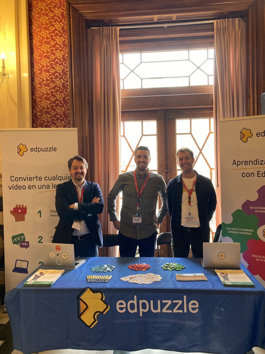 edpuzzle_es's tweet photo. Hoy nuestro equipo de España está en el Congreso Braining que se celebra en Valencia, si estás por allí, pásate a saludarnos 👋
@Pbeneit @AgusDomingoh @VestradaEdu #congresobraining #claustrovirtual https://t.co/cenIOqfiNZ