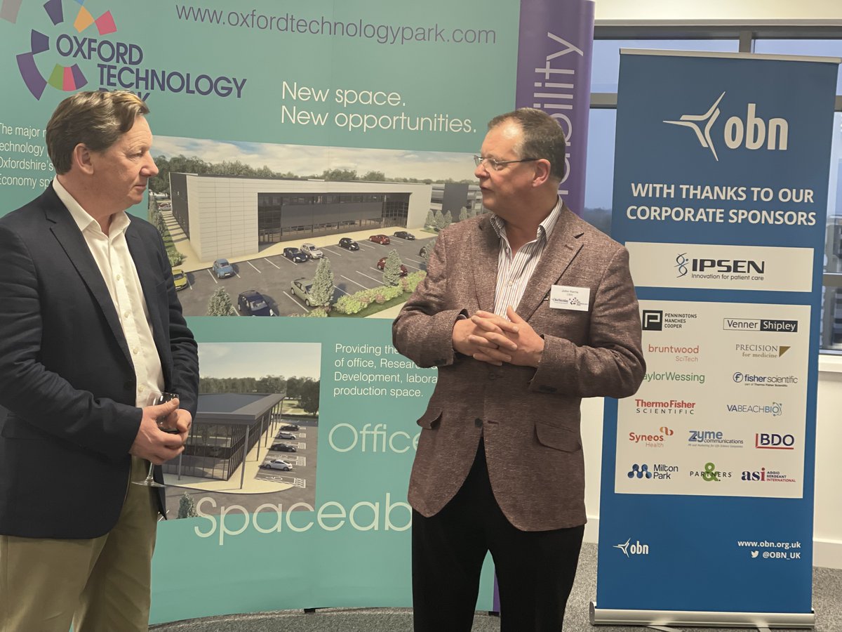 OxfordTechPark's tweet photo. Thank you to everyone who attended the @OBN_UK #BioThirstday event last night at @OxfordTechPark.
We hope you all enjoyed yourselves - it was great to see and hear the many exciting conversations taking place between the different businesses in our newly built Building One. https://t.co/gy0co5GElA