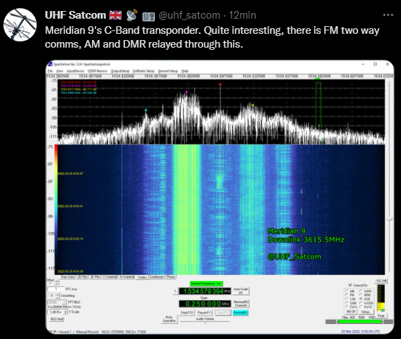 giammaiot2's tweet photo. Meridian Russian Satellites downlinks 
DMR
TETRA
Asian FM
FM STL
Trunking
AM air-air
FM two way comms, AM &amp; DMR relayed through this
https://t.co/Tt2yOughef
https://t.co/onDSEVstrn
https://t.co/5PStfUwu6a
#SearchEngine
#SoftwareDefinedRadio
#Russia
#Meridian #RADUGA #Satellite https://t.co/4TBQbSXz2C