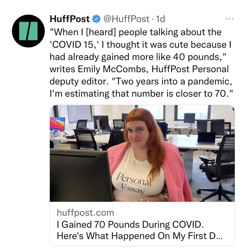 thebetterspot's tweet photo. Tell us you support #integrativecare without telling us.
We’ll let @HuffPost and Editor @msemilymccombs go first. 👏🏾
#RadicalSelfLove #HolisticHealth #Covid19 #WFH #Fatphobia #ProFat #ToxicPositivity https://t.co/bQ4SLUPubi