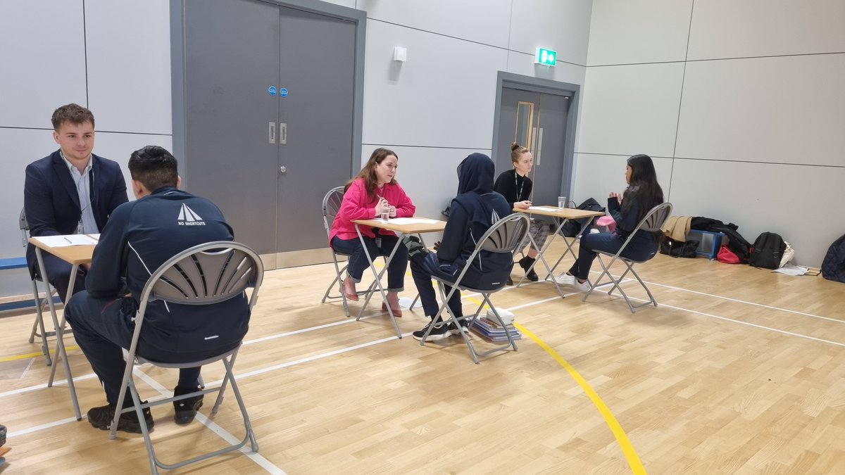 Such a lovely atmosphere today in the sports hall whilst our y10 students have interview practice. Thanks so much <a href="/ClarionLaw/">Clarion</a> <a href="/AheadP_ship/">Ahead Partnership</a>