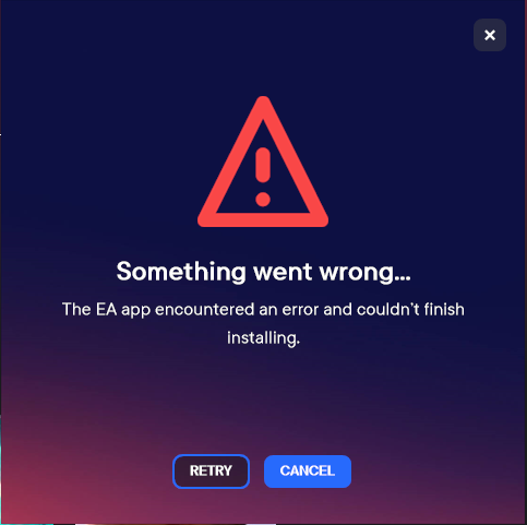 ragerichie_'s tweet photo. @EAHelp Hello I am having trouble install EA desktop App.
Please help me solve this issue. https://t.co/KxylYry4O5