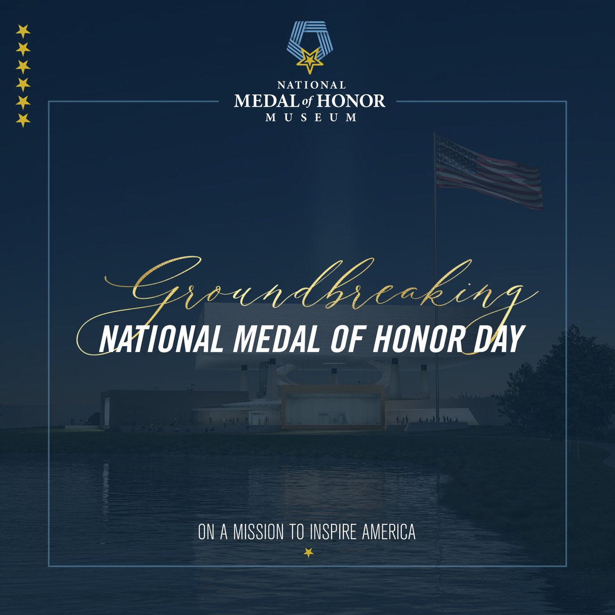 Today is the day! Watch the Groundbreaking Ceremony LIVE at 9:30am CT / 10:30am ET by visiting our website mohmuseum.org. #MedalofHonor #MedalofHonorDay #Groundbreaking #HonoringHeroes