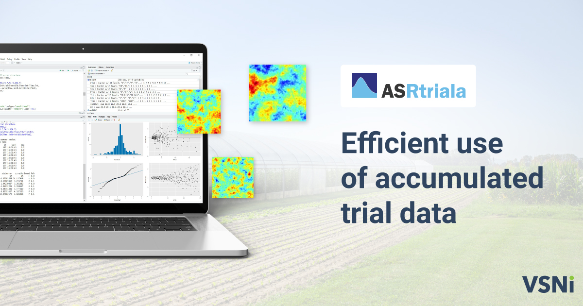 vsni's tweet photo. Lots of interest this week for #ASRtriala 🤩
For breeding programs with several years of trial data, ASRtriala helps to efficiently combine and analyse multiple datasets to make the most of your investment in phenotypic data.
Have you downloaded it yet?
https://t.co/YtJ3bkmjMJ https://t.co/i7wfD9xwYi