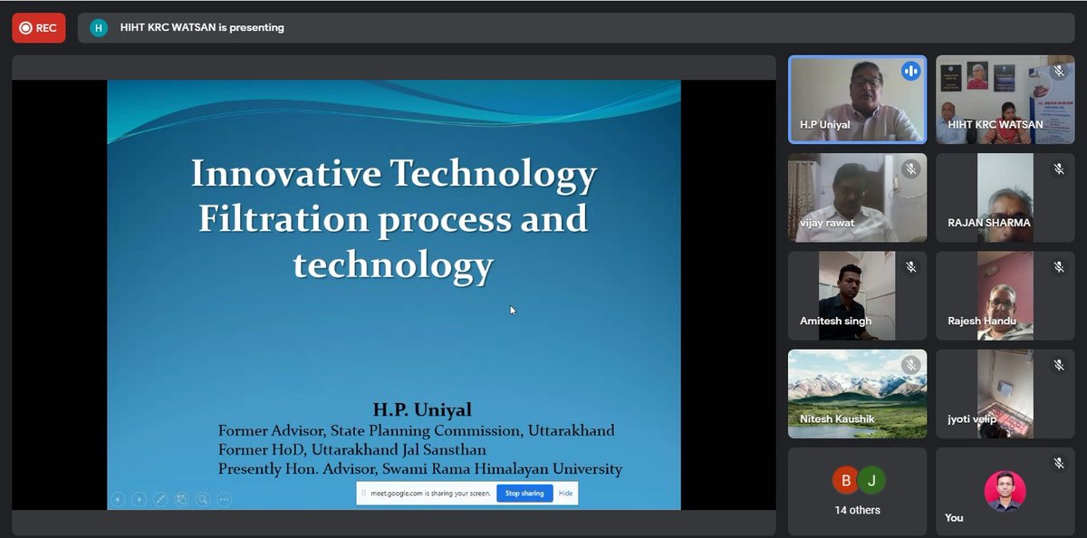 Rdi_Hiht's tweet image. Level 2 KRC-JJM Online Training on "Innovative Learning" for particpants from Karnataka, Jammu &amp;amp; Kashmir, Himachal Pradesh, Sikkim, Goa, Pondicherry, Madhya Pradesh #JalJeevanMission #MinistryOfJalshakti #knowledgeresource held on March 23 &amp;amp; 24, 2022 at HIHT-KRC