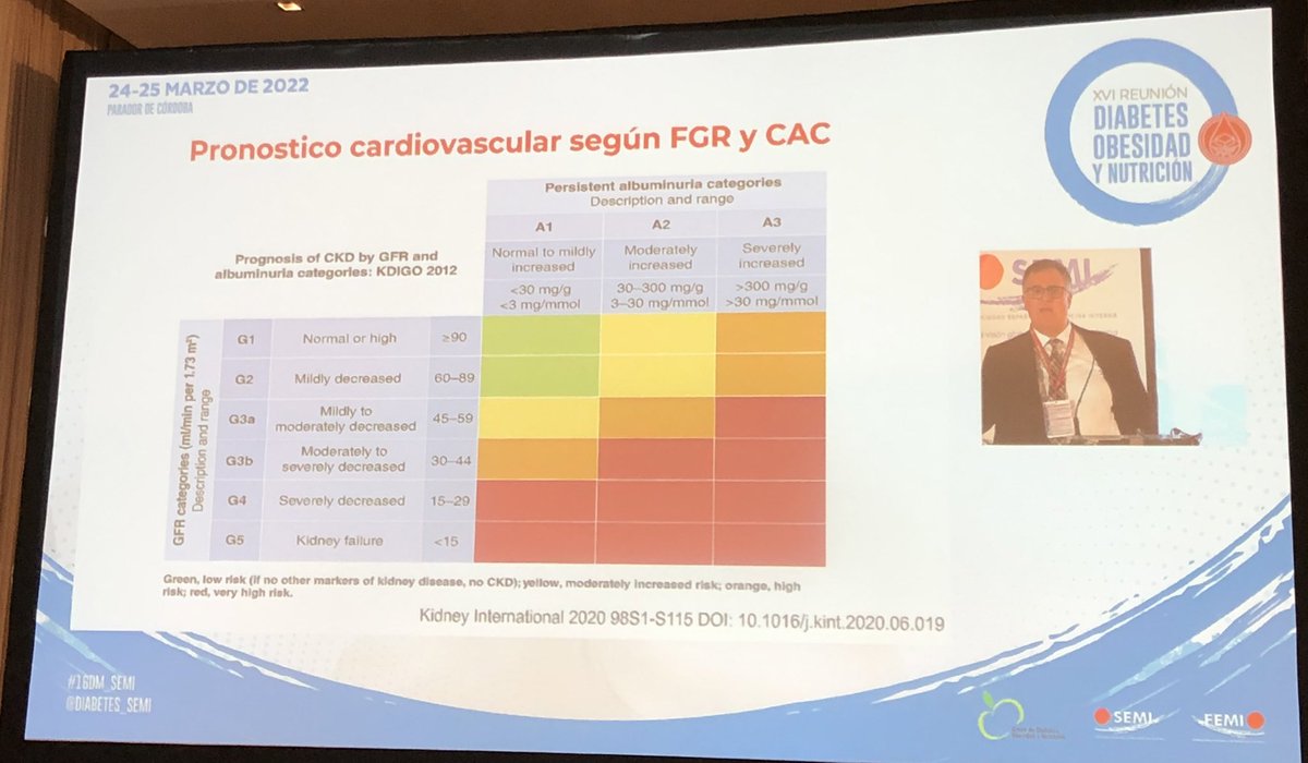 jaimeamorvalero's tweet photo. ⏺ Importancia de considerar ma #enfermedadrenalcronica en el paciente DM2.
⏺ La mayoria de nuestros pacientes estan en zona naranja o roja. 
⏺ Hay que poner apellidos a la Enfermedad Renal Cronica (Estadio)
#16DM_SEMI https://t.co/pLKxCdUDkM