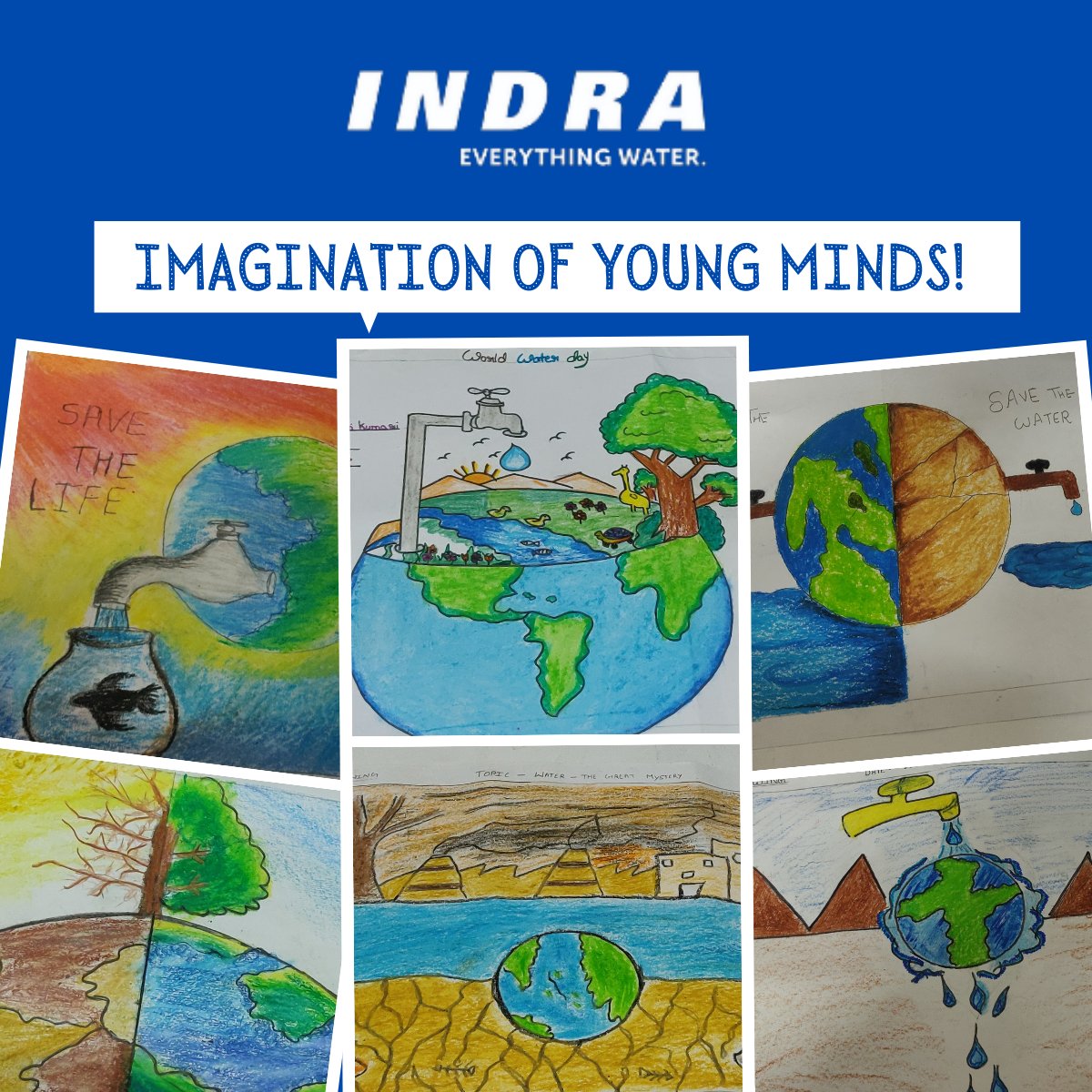 On World Water Day, students from various schools created paintings out of their imaginations to raise awareness about the importance of conserving one of the most valuable resources we have: WATER. 

Let us commit to protecting our one and only home, the Earth.

#WaterDay2022