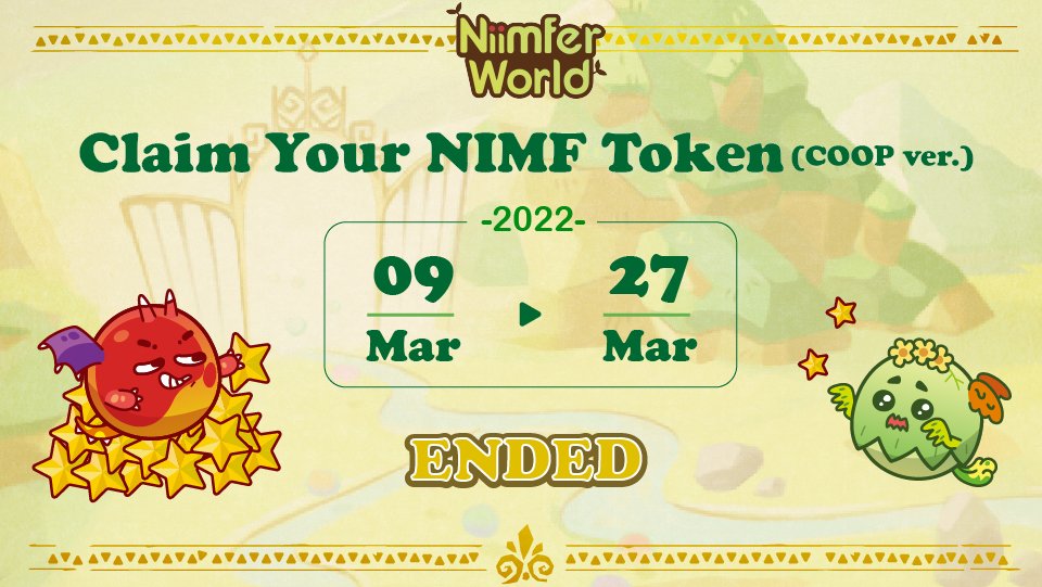 niimfer_world's tweet photo. NIMF Token Claim (COOP ver.) is now finished! 

❤️Whats going on now?!❤️
1) Niimfer Discord Daily Quests: https://t.co/HlqnOvwlhf
2)Refer a friend and get rewards: https://t.co/MAoUHafJho
3) NIMF Token Private sale I Raffle Event: https://t.co/kevI7VzqGs https://t.co/mCLseS3HAc