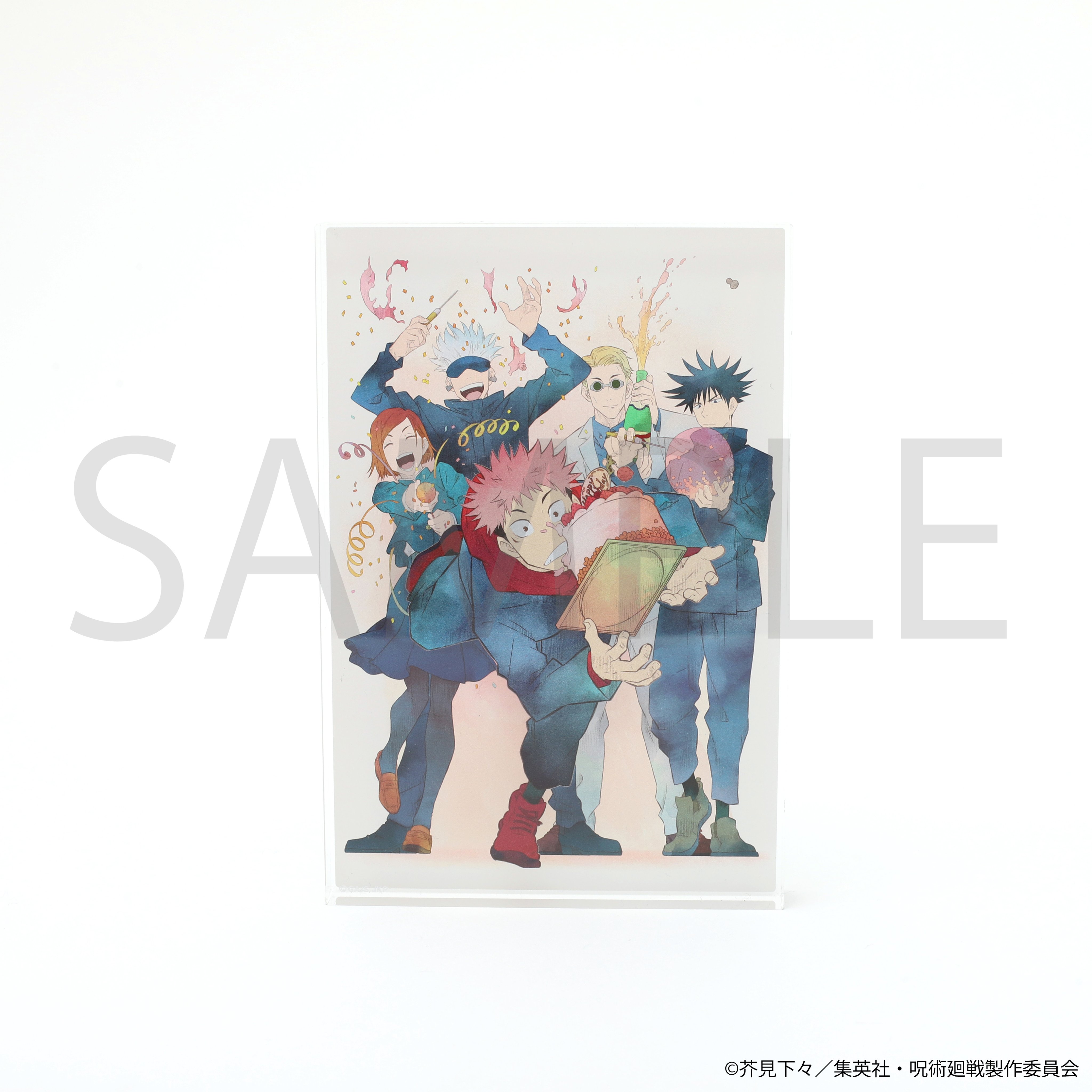 呪術廻戦 MAPPA オーロラ缶バッジ 海辺 描き下ろし 冬服 虎杖悠仁