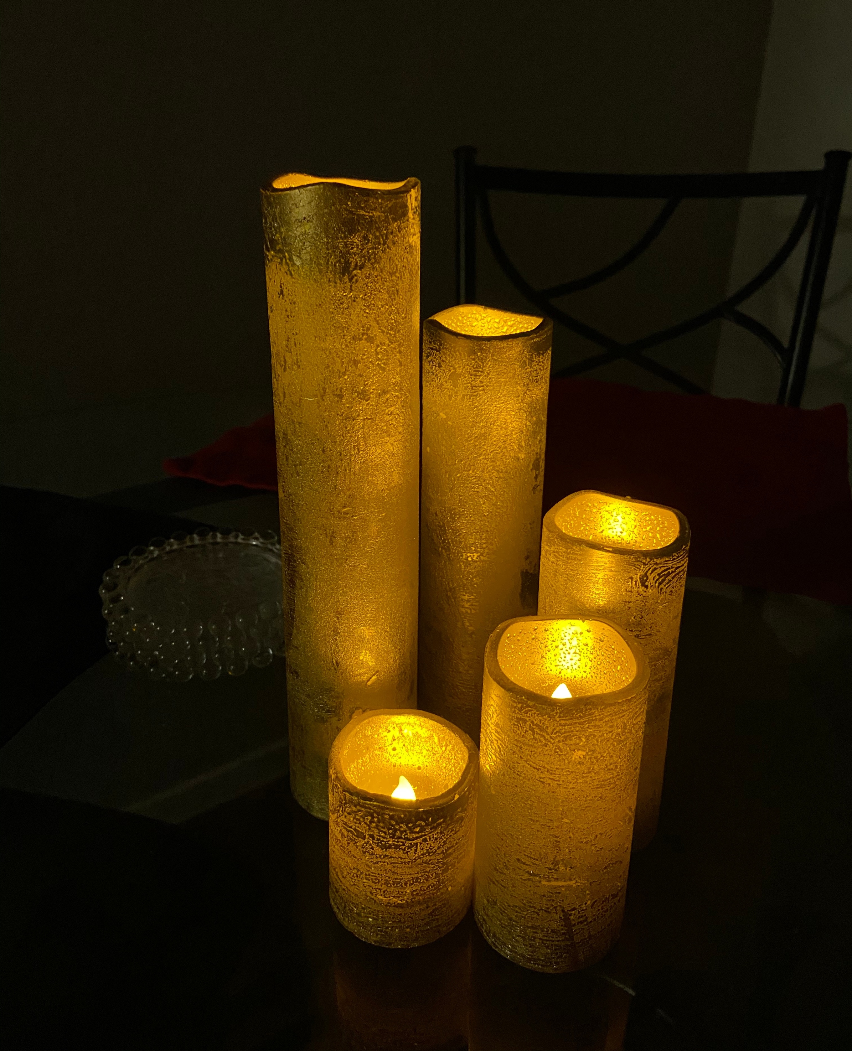 Led lytes on sale pillar candles