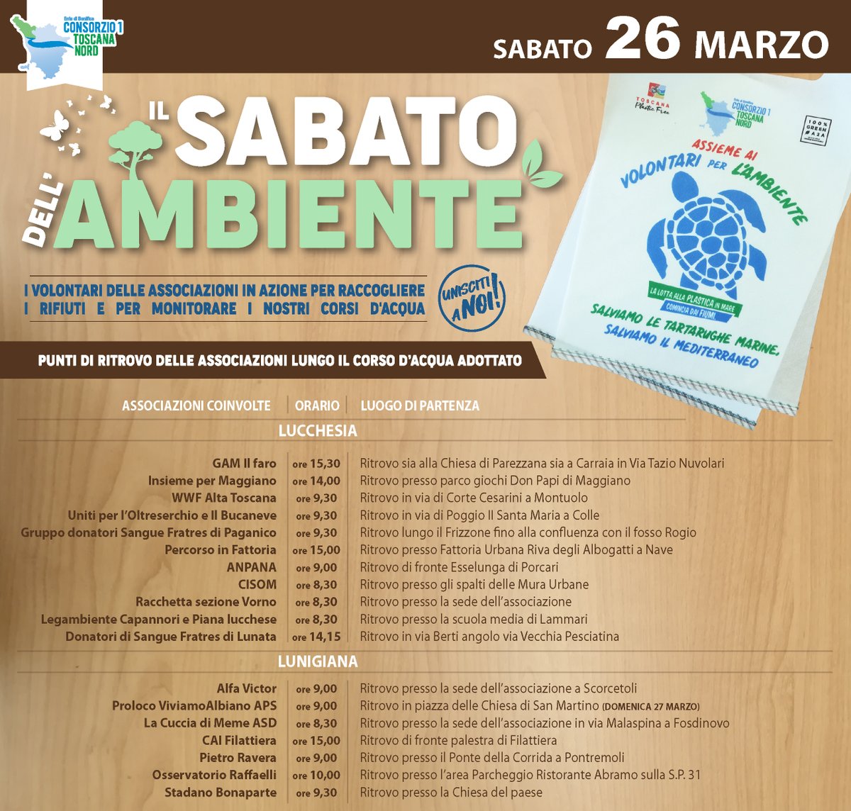Pulizie di primavera sui corsi d’acqua, tante associazioni a fianco del Consorzio per rimuovere plastiche e rifiuti da argini e alvei

🙋‍♀️🙋🙋‍♂️🙋‍♀️🙋🙋‍♂️🙋‍♀️🙋🙋‍♂️🙋‍♀️🙋🙋‍♂️🙋‍♀️🙋🙋‍♂️

cbtoscananord.it/archives/33895