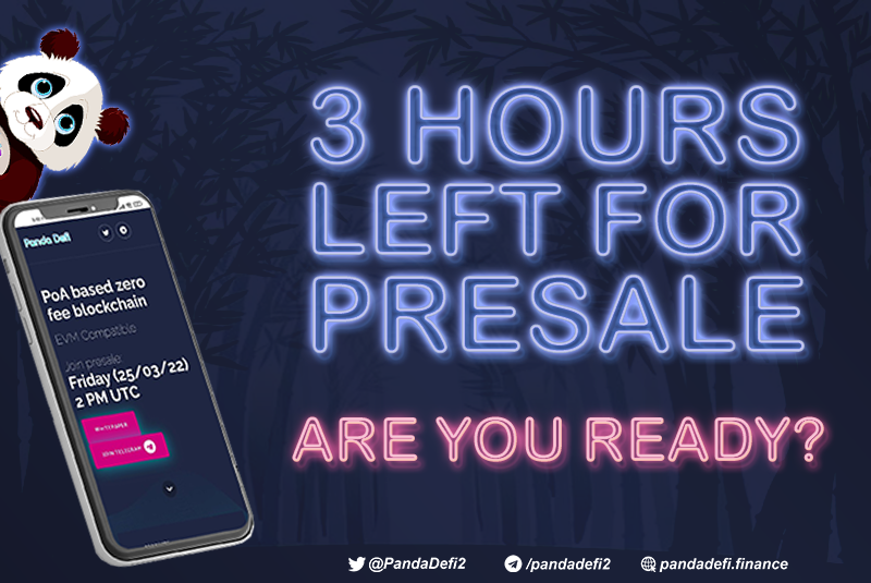PandaDefi2's tweet photo. 🐼3 HOURS LEFT FOR PRESALE🐼

👉PoA based zero fee blockchain.
.
.
.
.
#DeFiProject #defiyield #DeFiChain #definews #crypto #avax #matic #bnb #bitcoin #crypto #DeFi #cryptocurrecy #CryptoNews #BSC #BSCgem #BSCNews #CryptoSignals https://t.co/4A342VVVSU