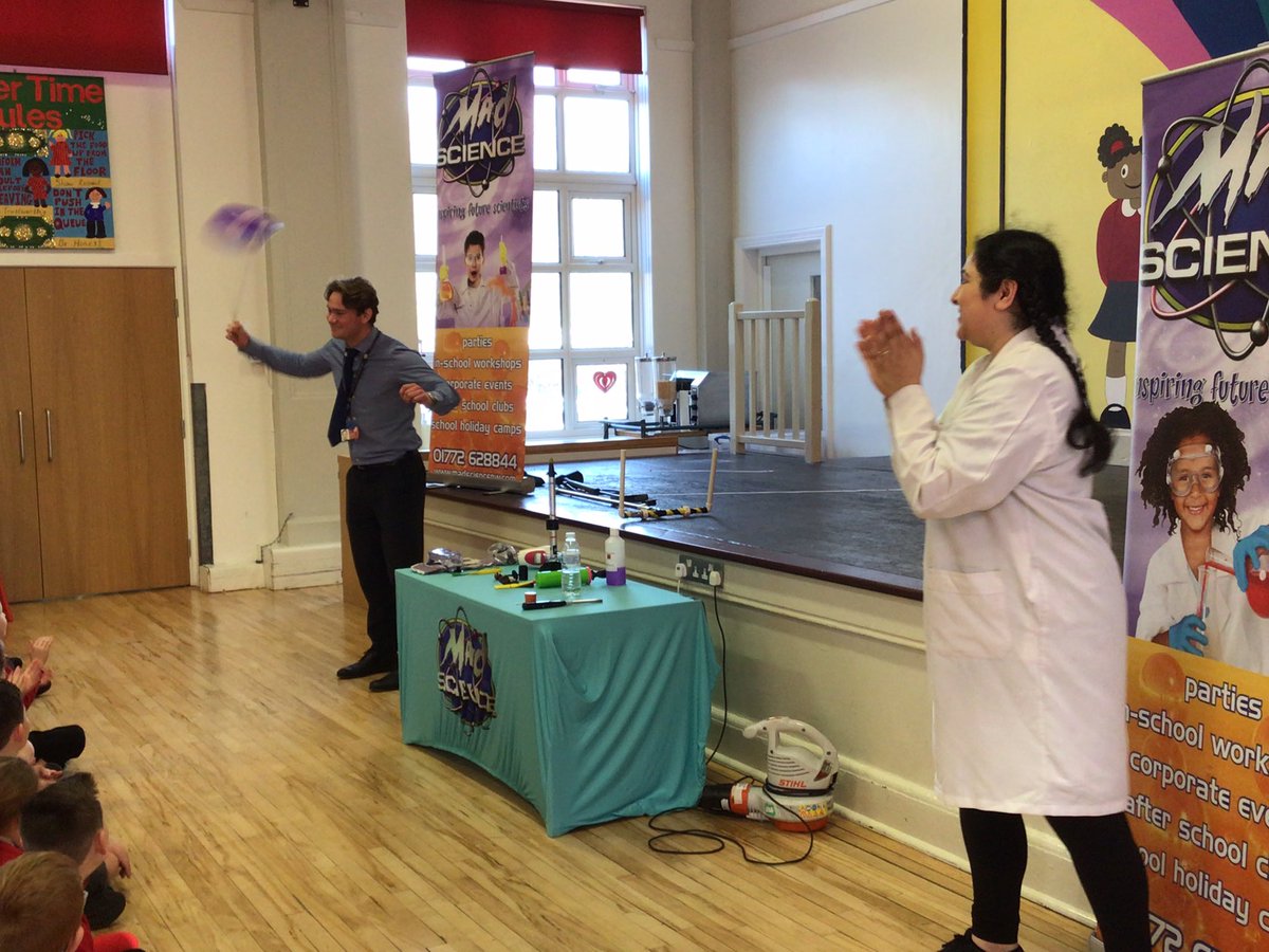 woodleajs's tweet photo. A great inspiring Mad Science assembly earlier this week! #ScienceWJS #EnrichWJS @MadScienceGroup https://t.co/hZXrmRUAQW