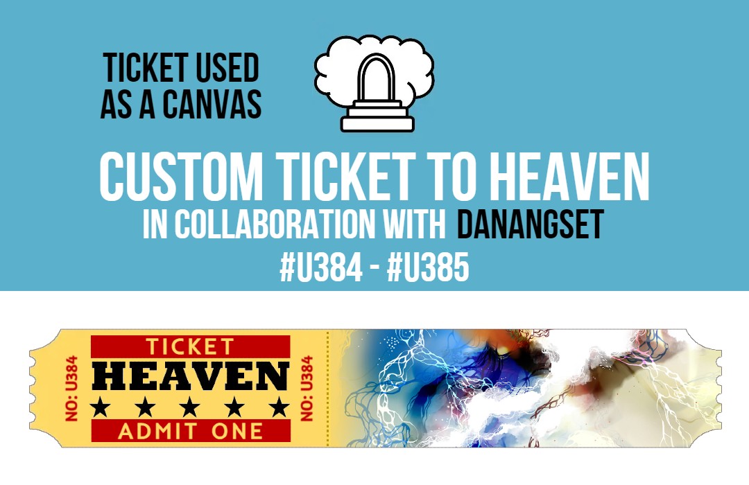 _deadcode_'s tweet image. Custom Ticket to Heaven #U384-#U385 now available on opensea!
Ticket used as a canvas.

Thanks @danangset for collaboration!

opensea.io/assets/matic/0… via @opensea 

#NFTdrop #NFTcollectors #NFT #opensea #NFTs #nftgallery #NFTcommunity #NFTartists #digitalart