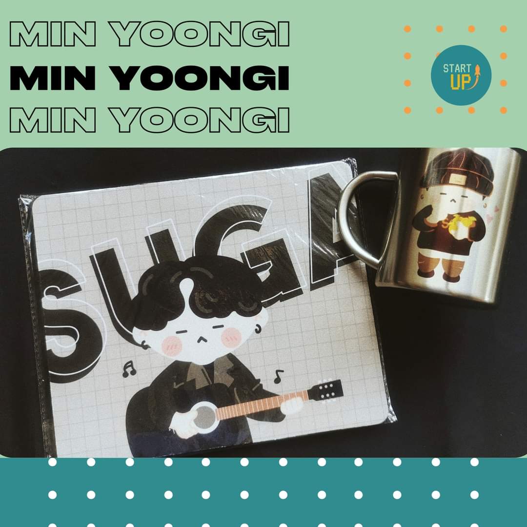 startupnowph's tweet photo. MIN SUGA GOODIES FOR MINMARCH 😼

◾️8x7.5" mousepad (5mm thick)
◾️300ml STAINLESS MUG
DESIGNED BY: @bestyandcoco 

We're currently having our 2/3 collab giveaway treat with @bestyandcoco  and @koobicart_ph for armys 💜 https://t.co/Xz89c00O9T