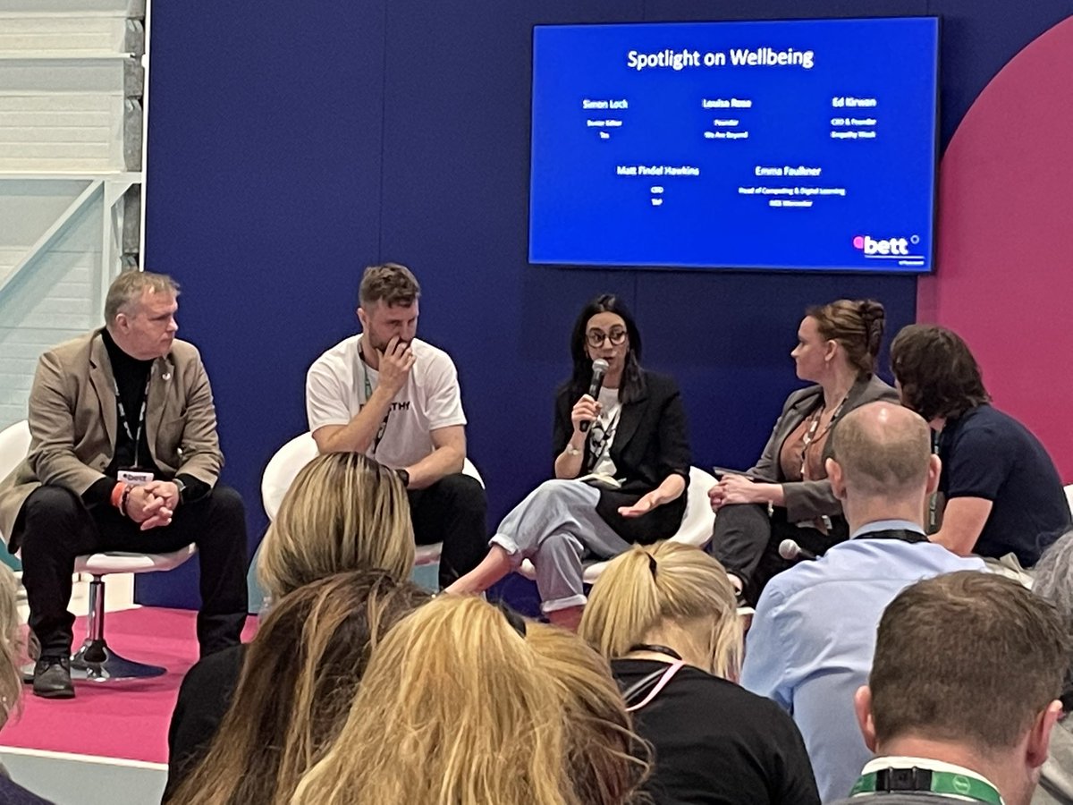 Starting my day at #bett2022 with a spotlight on wellbeing- for teachers and students