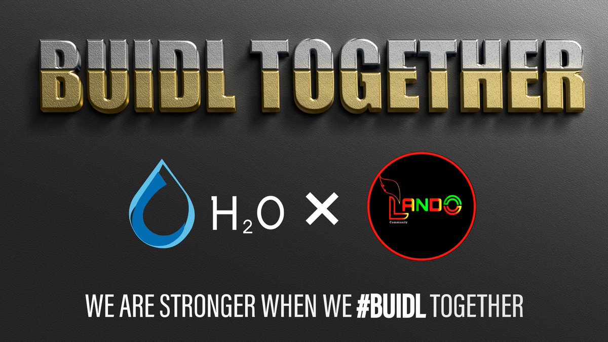 🚀🚀We are stronger when we #BUIDL together! 

Join the #H2O#BUIDL movement and stand a chance to win $10 USDT for 15 random winners.

Required:
1)Follow <a href="/H2O_Homes/">H2O DAO💧</a> and @LandoCommunity
2)Like, retweet &amp; comment with #BUIDLH2O
3)Tag 3 friends.