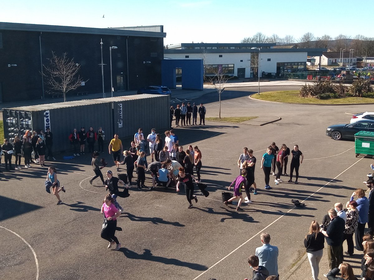 KeithGrammarLRC's tweet image. Well done to the leadership class at KGS for organising (amongst other things) a damp dash to raise money for their toilet twinning project! The library provided a great vantage point to watch the event! @KeithGrammar