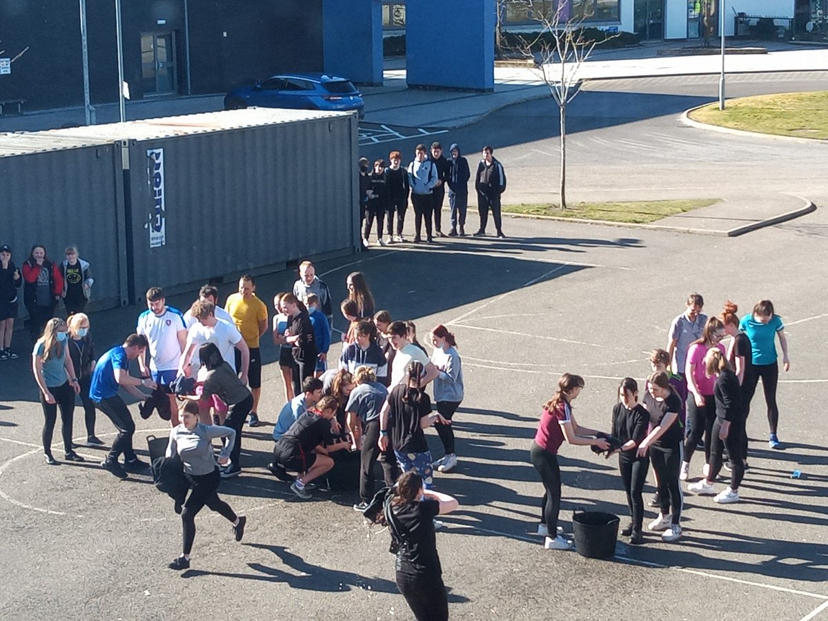 KeithGrammarLRC's tweet image. Well done to the leadership class at KGS for organising (amongst other things) a damp dash to raise money for their toilet twinning project! The library provided a great vantage point to watch the event! @KeithGrammar