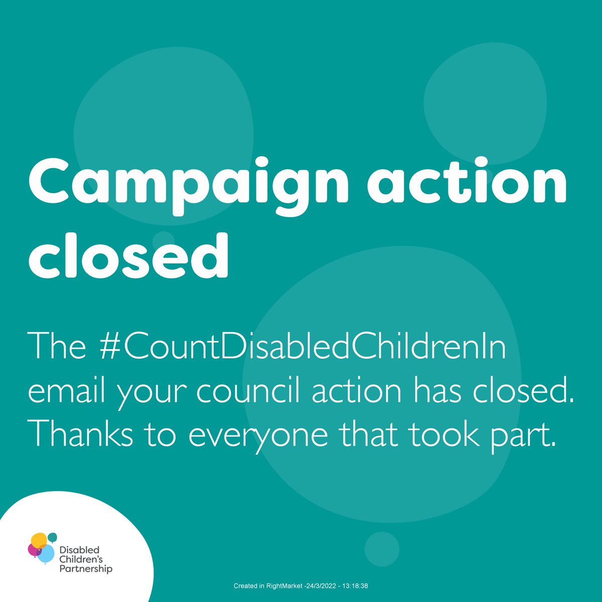 DCPcampaign's tweet photo. CAMPAIGN CLOSED.  Massive thanks to the more than 1,250 people who wrote to their local council leader as part of our #CountDisabledChildrenIn campaign.  Councils across the country have heard the message that they need to invest in support for families with disabled children. https://t.co/gDBJz74F6p