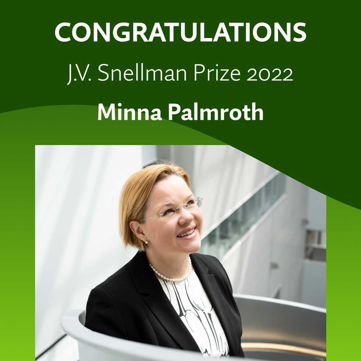 Huge congratulations to #MillenniumTechnologyPrize Chair of the Board, <a href="/MinnaPalmroth/">Minna Palmroth</a>, for the J. V. Snellman Prize -- awarded by <a href="/helsinkiuni/">University of Helsinki</a> for Dissemination of Information 🏆 

Your work and dedication to the field have revolutionised our notion of inner space.