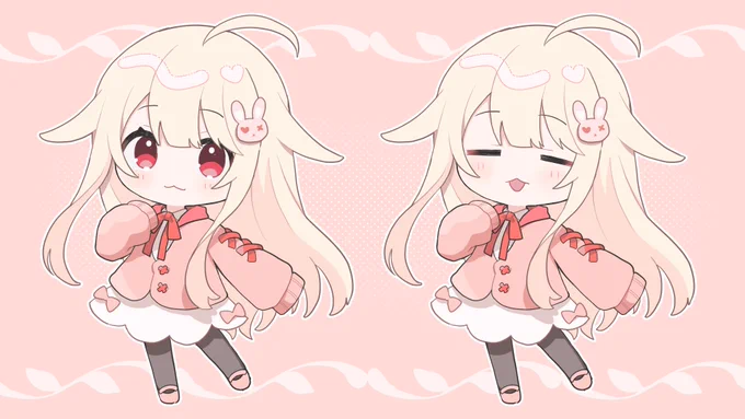 なこさんのアイコンイラスト描きました🐰
表情差分もあるよ 