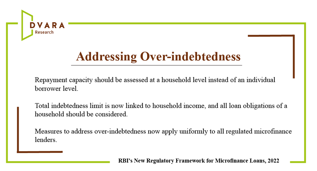 dvararesearch's tweet photo. Dvara Research lauds @RBI's  recently released framework for Microfinance Loans 

#overindebtedness #household #income #microfinance #loans #lenders https://t.co/e1BySUJDDS