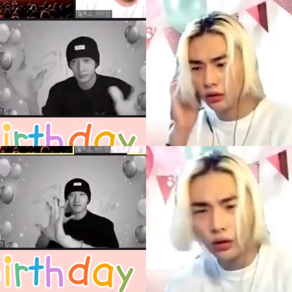fluffshyunie's tweet photo. bang chan                                hyunjin’s 
   lagging                                   reaction https://t.co/XCmgt5NO77