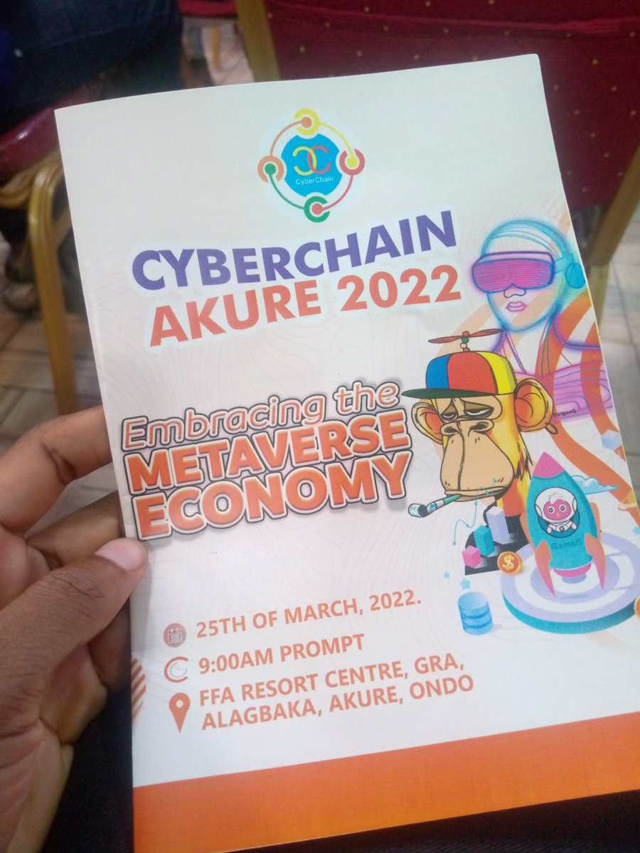 Oluwablessmhi's tweet photo. CYBERCHAINAKURE 2022
Embracing the metaverse economy
#Cyberchain
#adaverse
#Muna
#dexfiat
#digitalencode
#Zinochrome https://t.co/nWNhYrmPMp