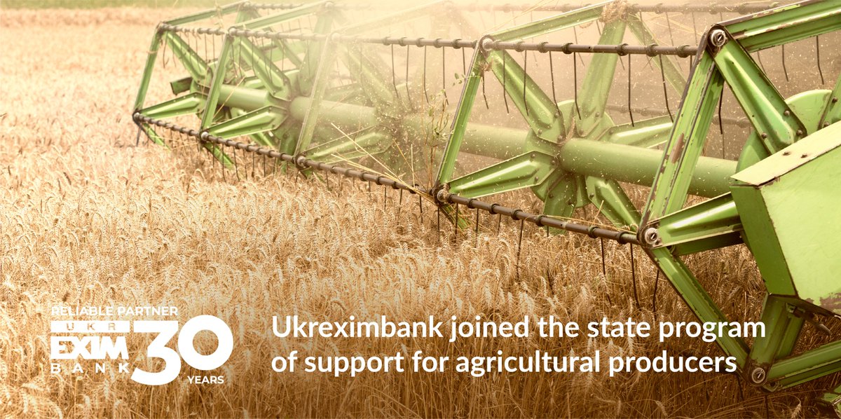 <a href="/Ukreximbank/">JSC Ukreximbank</a> joined the state program of support for agricultural producers. 

lnkd.in/d9vQGzwz