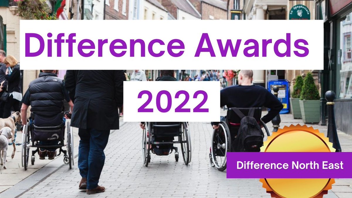 We want to celebrate the individuals, teams, businesses and organisations that are championing access and equality for disabled people in the NE. 

Nominations for Difference Awards 2022 are now open!🏆

Deadline 31st May.

Rules and nomination form here:
differencenortheast.org.uk/difference-awa…