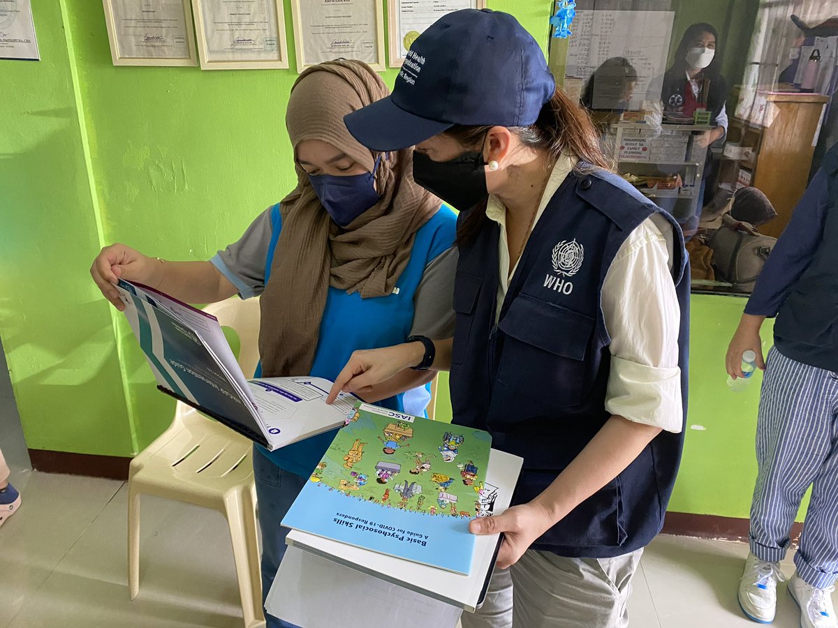 A #MentalHealth corner in a Barangay Health Station in Maguindanao 🇵🇭 Bringing mental health supports/interventions close to the communities by BHWs &amp; Midwives. We shared <a href="/WHO/">World Health Organization (WHO)</a> <a href="/iascch/">Inter-Agency Standing Committee (IASC)</a> tools &amp; guidance for healthcare workers <a href="/WHOPhilippines/">World Health Organization Philippines</a>