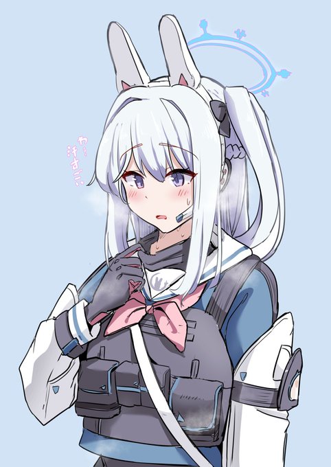 月雪ミヤコの汗やばそう #ブルーアーカイブ #ブルアカ 